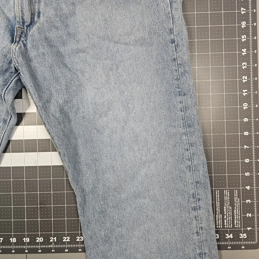 Levis Premium 551Z Jeans 38x32 Blue Hemp 90s Loose Baggy Straight Y2K Streetwear